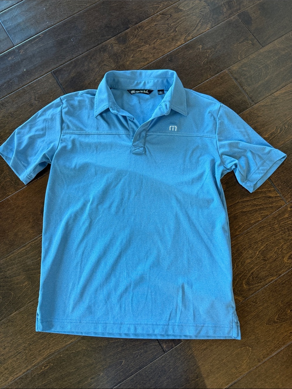 Travis Mathew Aqua Blue Performance Polo